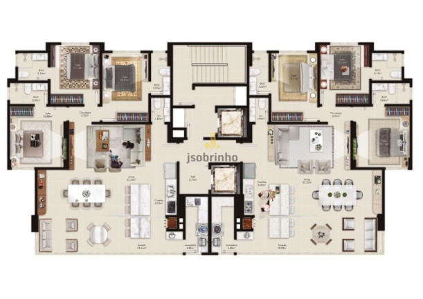 Apartamento com 4 Quartos à Venda, 130 m² em Meia Praia - Itapema