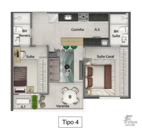 Imagem Imóvel com 2 Quartos à Venda, 65 m² em Praia Da Costa - Vila Velha