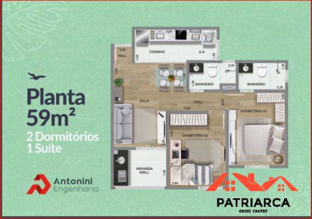 Imagem Apartamento com 2 Quartos à Venda, 59 m² em Sumaré Imagem Apartamento com 2 Quartos à Venda, 59 m² em Sumaré