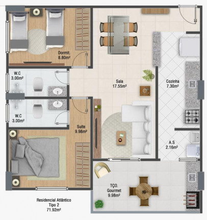 Imagem Apartamento com 2 Quartos à Venda, 72 m² em Vila Guilhermina - Praia Grande Imagem Apartamento com 2 Quartos à Venda, 72 m² em Vila Guilhermina - Praia Grande