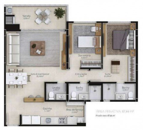 Imagem Imóvel com 3 Quartos à Venda, 113 m² em Jurerê - Florianópolis
