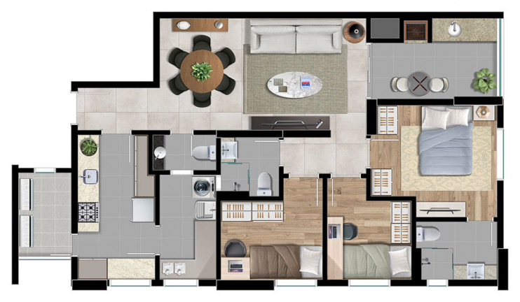 Imagem Apartamento com 3 Quartos à Venda, 95 m² em Centro - Curitiba Imagem Apartamento com 3 Quartos à Venda, 95 m² em Centro - Curitiba