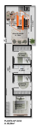 Imagem Apartamento com 3 Quartos à Venda, 61 m² em Santo Antônio - São José Dos Pinhais