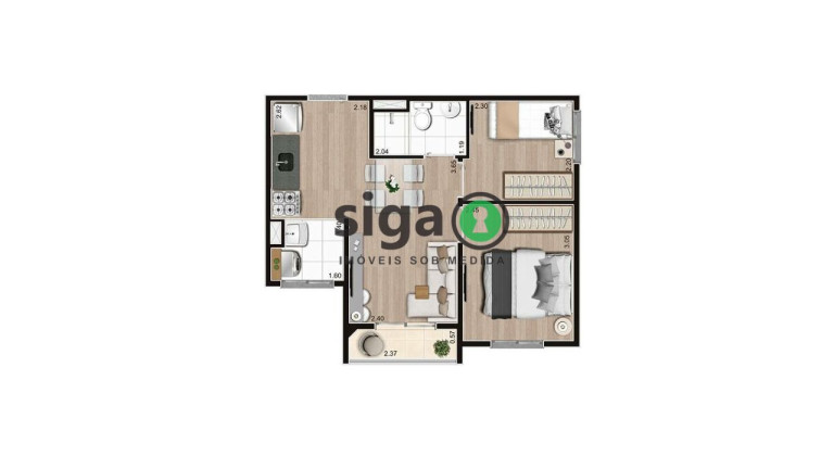 Imagem Apartamento com 2 Quartos à Venda, 37 m² em Morumbi - São Paulo Imagem Apartamento com 2 Quartos à Venda, 37 m² em Morumbi - São Paulo
