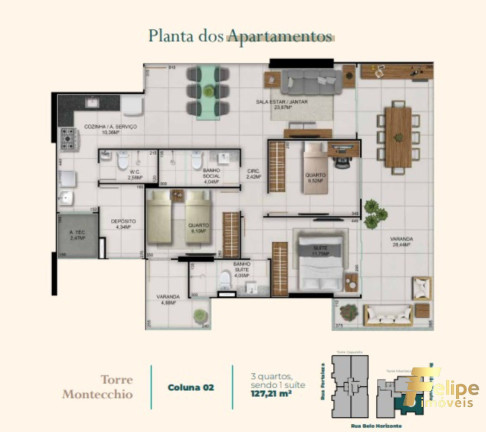 Imagem Imóvel com 3 Quartos à Venda, 125 m² em Itapuã - Vila Velha Imagem Imóvel com 3 Quartos à Venda, 125 m² em Itapuã - Vila Velha