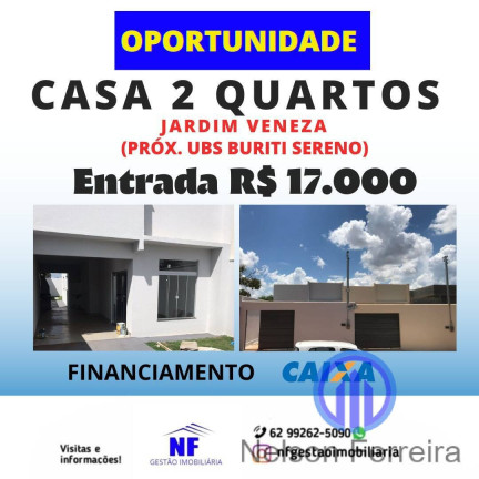 Casa com 2 Quartos à Venda, 180 m² em Jardim Veneza - Aparecida De Goiânia