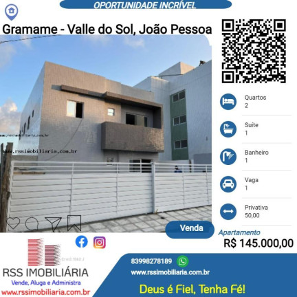 Apartamento com 2 Quartos à Venda, 50 m² em Gramame - João Pessoa