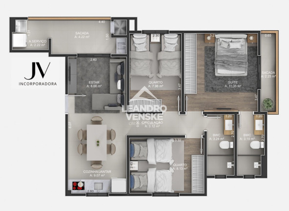 Imagem Apartamento com 3 Quartos à Venda, 73 m² em Costa E Silva - Joinville