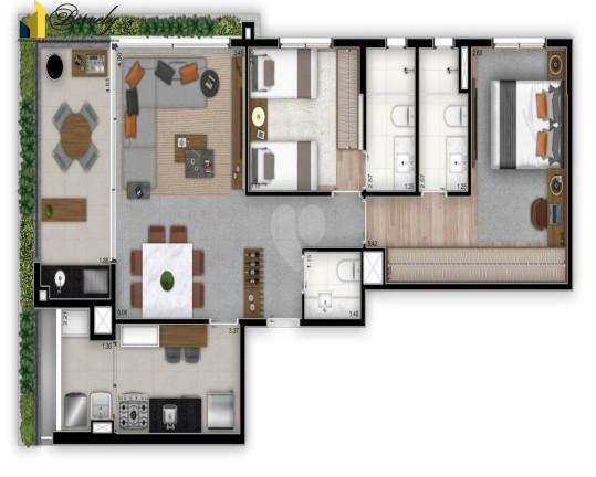 Imagem Apartamento com 2 Quartos à Venda, 90 m² em Cidade Monções - São Paulo Imagem Apartamento com 2 Quartos à Venda, 90 m² em Cidade Monções - São Paulo
