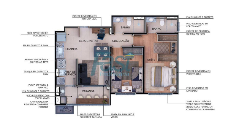 Imagem Apartamento com 2 Quartos à Venda, 50 m² em Despraiado - Cuiabá