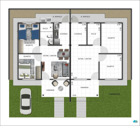 Imagem Casa de Condomínio com 2 Quartos à Venda, 47 m² em Marechal Deodoro