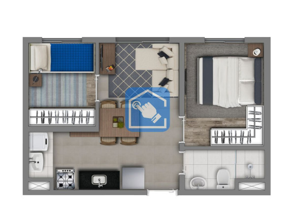 Apartamento com 2 Quartos à Venda, 33 m² em Socorro - São Paulo