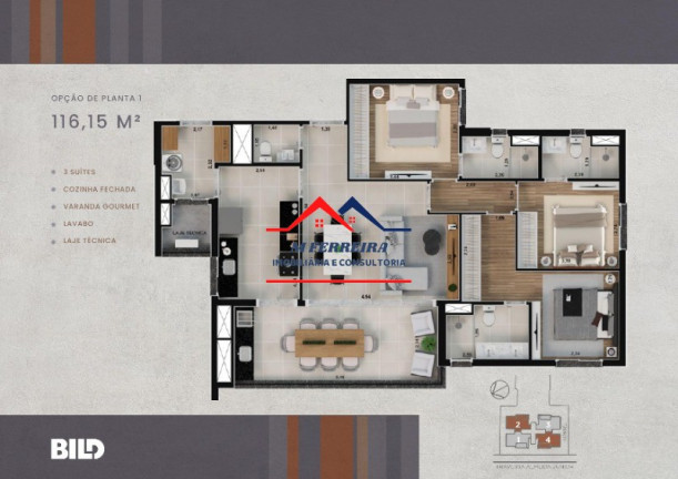 Imagem Apartamento com 3 Quartos à Venda, 116 m² em Nova América - Piracicaba Imagem Apartamento com 3 Quartos à Venda, 116 m² em Nova América - Piracicaba