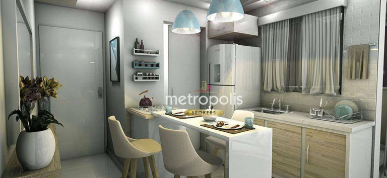 Apartamento com 2 Quartos à Venda, 55 m² em Vila Valparaíso - Santo André