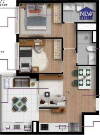 Apartamento com 2 Quartos à Venda, 56 m² em Brooklin - São Paulo
