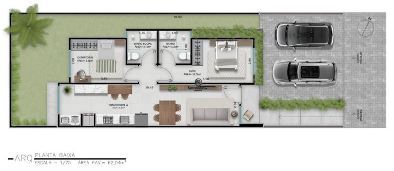 Imagem Casa com 2 Quartos à Venda, 65 m² em Várzea Grande - Gramado