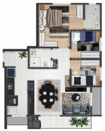Imagem Apartamento com 3 Quartos à Venda, 73 m² em Glória - Joinville Imagem Apartamento com 3 Quartos à Venda, 73 m² em Glória - Joinville