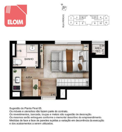 Imagem Studio com 1 Quarto à Venda, 21 m² em Perdizes - São Paulo Imagem Studio com 1 Quarto à Venda, 21 m² em Perdizes - São Paulo