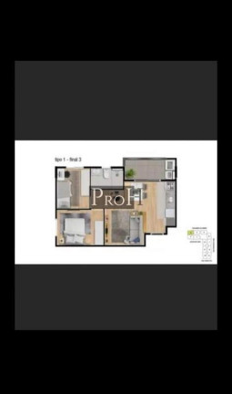 Imagem Apartamento com 2 Quartos à Venda, 46 m² em Vila Humaitá - Santo André