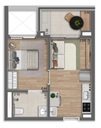 Imagem Apartamento com 1 Quarto à Venda, 30 m² em Alto Da Boa Vista - São Paulo