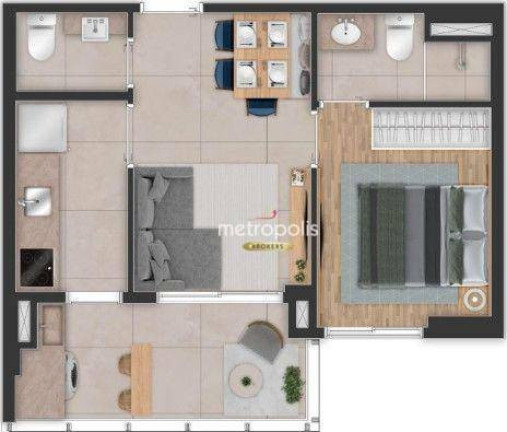 Imagem Apartamento com 1 Quarto à Venda, 38 m² em Brooklin - São Paulo