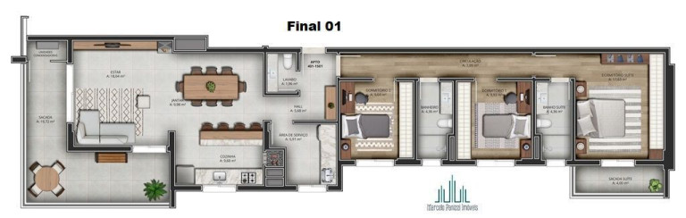 Imagem Apartamento com 3 Quartos à Venda, 155 m² em São Bento - Bento Gonçalves Imagem Apartamento com 3 Quartos à Venda, 155 m² em São Bento - Bento Gonçalves