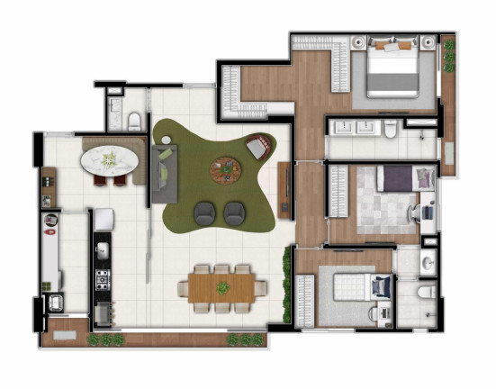 Imagem Apartamento com 3 Quartos à Venda, 130 m² em Jardim América - Goiânia