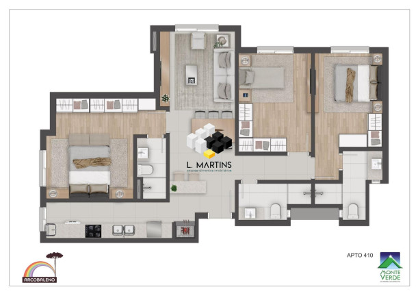 Imagem Apartamento com 1 Quarto à Venda, 46 m² em Floresta - Gramado