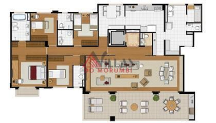 Imagem Apartamento com 4 Quartos à Venda, 247 m² em Jardim Fonte Do Morumbi - São Paulo