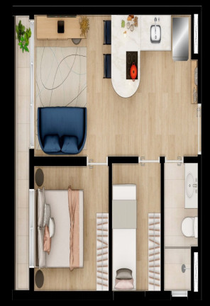 Imagem Apartamento com 1 Quarto à Venda, 31 m² em Campo Belo - São Paulo