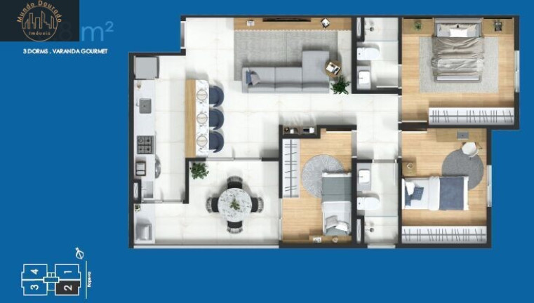 Imagem Apartamento com 3 Quartos à Venda, 70 m² em Baeta Neves - São Bernardo Do Campo