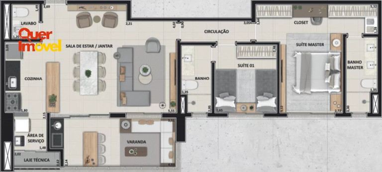 Imagem Apartamento com 3 Quartos à Venda, 100 m² em Jardim Botânico - Ribeirão Preto