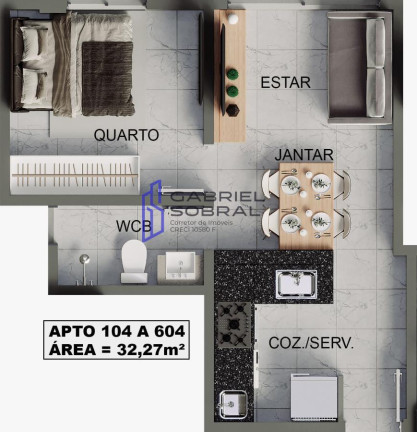 Imagem Apartamento com 1 Quarto à Venda, 36 m² em Bessa - João Pessoa Imagem Apartamento com 1 Quarto à Venda, 36 m² em Bessa - João Pessoa