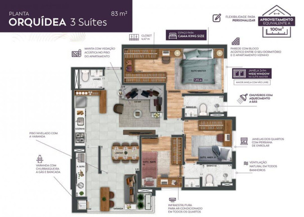 Imagem Apartamento com 2 Quartos à Venda, 76 m² em Jardim Satélite - São José Dos Campos