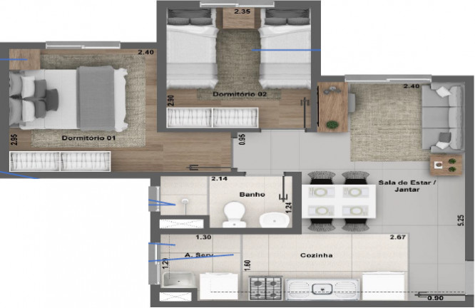 Imagem Apartamento com 1 Quarto à Venda, 38 m² em Cidade Nova São Miguel - São Paulo
