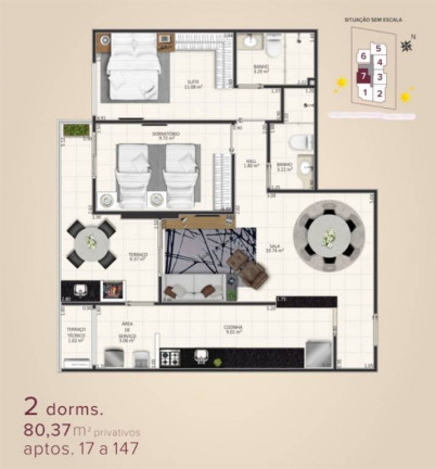 Imagem Apartamento com 2 Quartos à Venda, 80 m² em Aviação - Praia Grande Imagem Apartamento com 2 Quartos à Venda, 80 m² em Aviação - Praia Grande