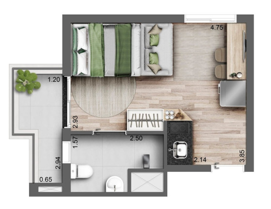 Imagem Apartamento com 1 Quarto à Venda, 55 m² em Moema - São Paulo