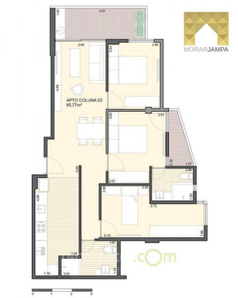 Imagem Apartamento com 2 Quartos à Venda, 62 m² em Intermares - Cabedelo