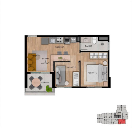 Imagem Apartamento com 1 Quarto à Venda, 26 m² em Vila Paulo Silas - São Paulo