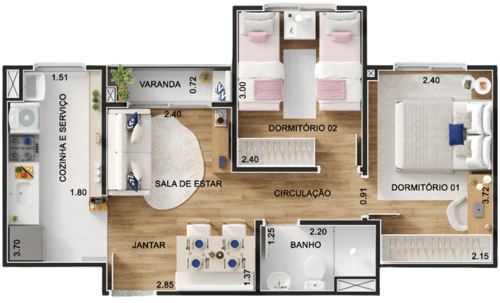 Imagem Imóvel com 1 Quarto à Venda, 33 m² em Jardim Campos Elíseos - Campinas