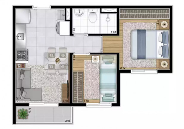 Imagem Apartamento com 2 Quartos à Venda, 34 m² em Mooca - São Paulo