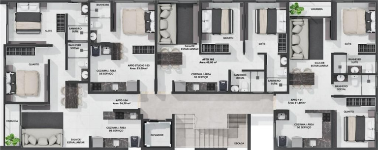 Imagem Apartamento com 3 Quartos à Venda, 123 m² em Bessa - João Pessoa