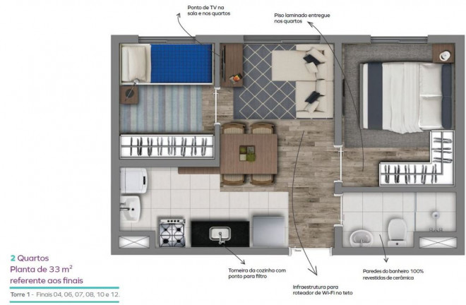 Imagem Apartamento com 2 Quartos à Venda, 48 m² em Santo Amaro - São Paulo Imagem Apartamento com 2 Quartos à Venda, 48 m² em Santo Amaro - São Paulo