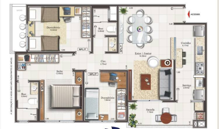 Imagem Apartamento com 3 Quartos à Venda, 69 m² em Estreito - Florianópolis Imagem Apartamento com 3 Quartos à Venda, 69 m² em Estreito - Florianópolis