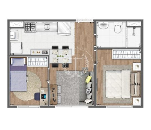 Imagem Apartamento com 2 Quartos à Venda, 34 m² em Parque Dom João Neri - São Paulo