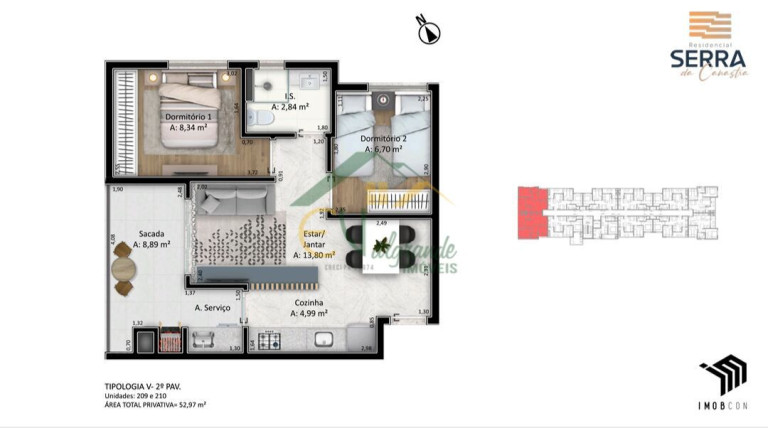 Imagem Apartamento com 2 Quartos à Venda, 52 m² em Weissópolis - Pinhais Imagem Apartamento com 2 Quartos à Venda, 52 m² em Weissópolis - Pinhais