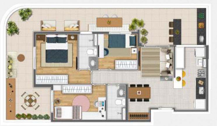 Imagem Apartamento com 3 Quartos à Venda, 66 m² em Jardim Das Belezas - Carapicuíba