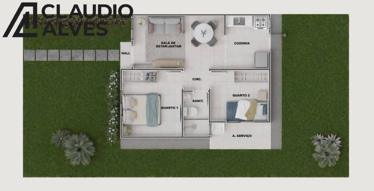 Imagem Casa com 2 Quartos à Venda, 40 m² em Conceição - Feira De Santana
