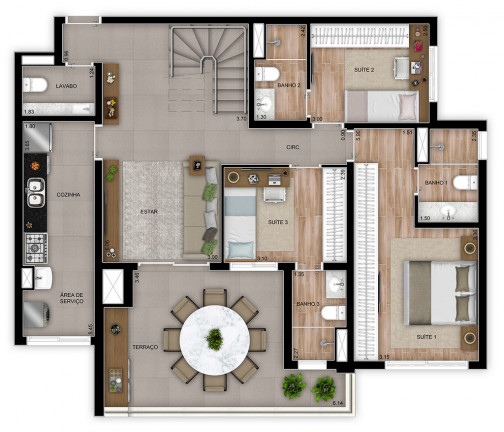 Imagem Apartamento com 3 Quartos à Venda, 82 m² em Vila Gilda - Santo André