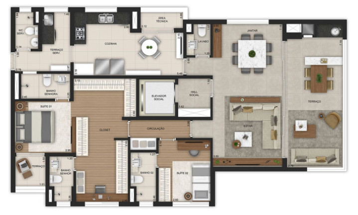 Imagem Apartamento com 3 Quartos à Venda, 141 m² em Brooklin Novo - São Paulo Imagem Apartamento com 3 Quartos à Venda, 141 m² em Brooklin Novo - São Paulo